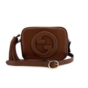 Gucci Blondie Nm Camera Diagonal Quilted Leather Brown Leather Shoulder Bag Bag